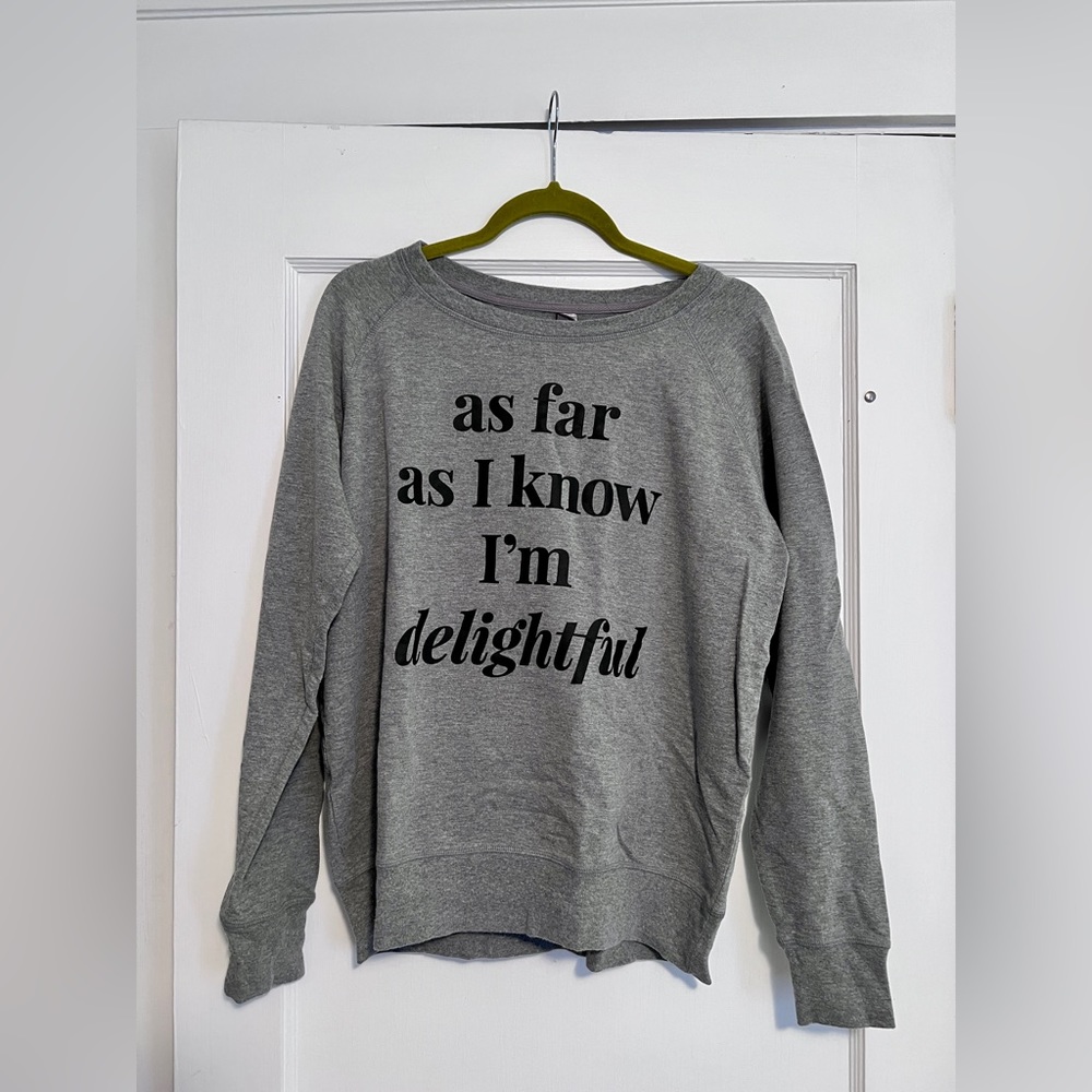 As Far As I Know I’m Delightful Instant Message Lightweight Terry Swearshirt